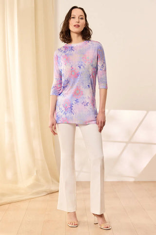 Mavi & More Sirena Etnik Baskılı Süper İnce Modal T Kollu Üst Silk and Cashmere