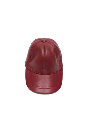 Bordo Infinity Deri Unisex Şapka