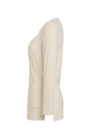Beyaz & More Tracy Süper Yumuşak Modal Uzun Kollu Tişört Hırka Silk and Cashmere