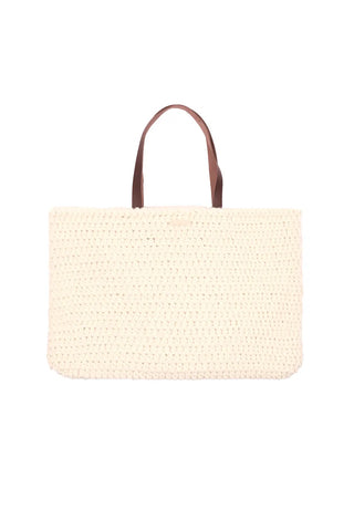 Ekru Nancy Saf Yün Kadn Çanta Silk and Cashmere