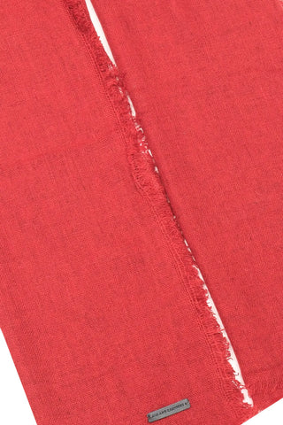 Kırmızı Jas İpek Yün Tek renk Şal 70 x 180 cm Silk and Cashmere