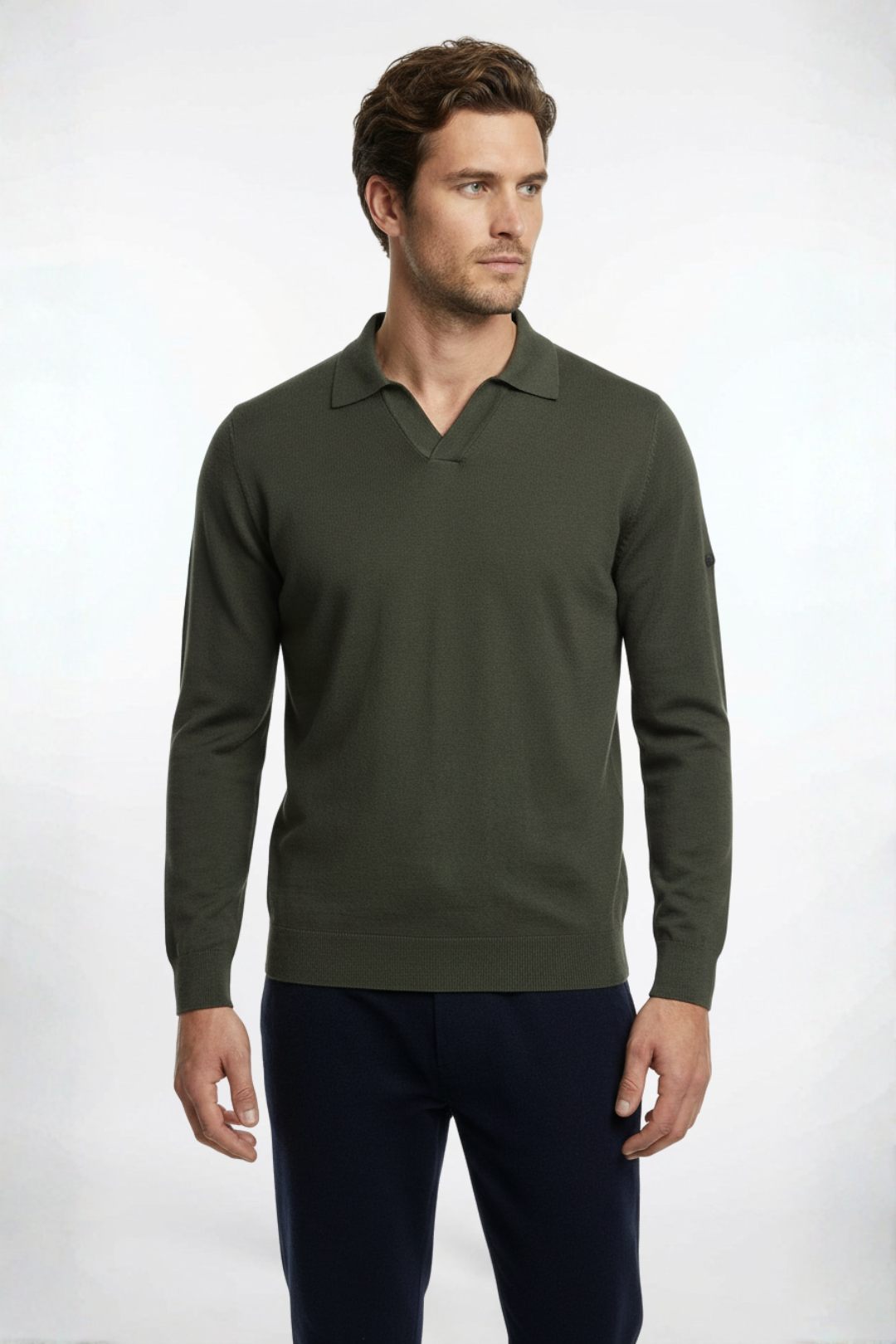 Haki Paul İpek Kaşmir Polo