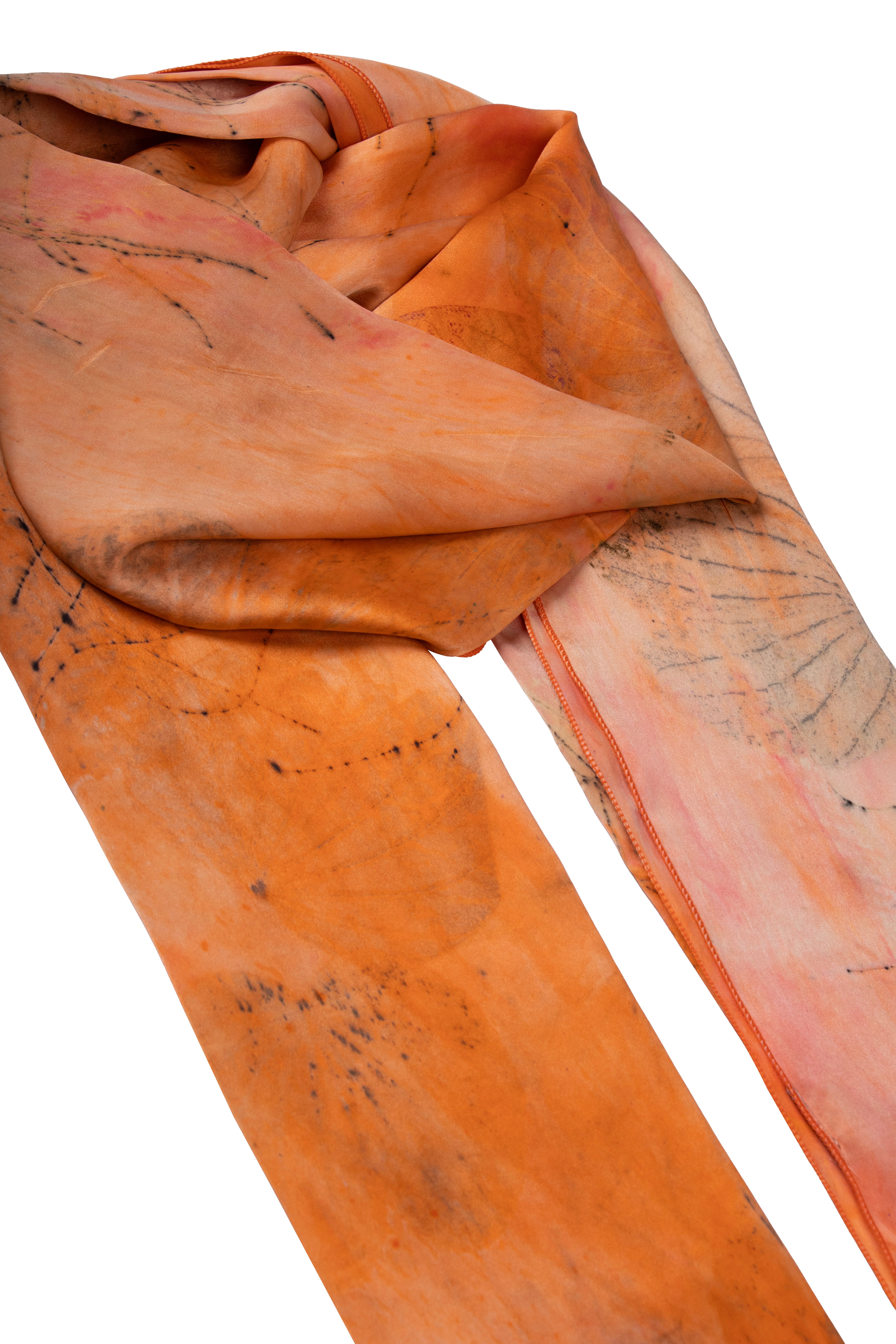 Somon Saf İpek El Baskısı Ekolojik Şal 90 x 200 cm