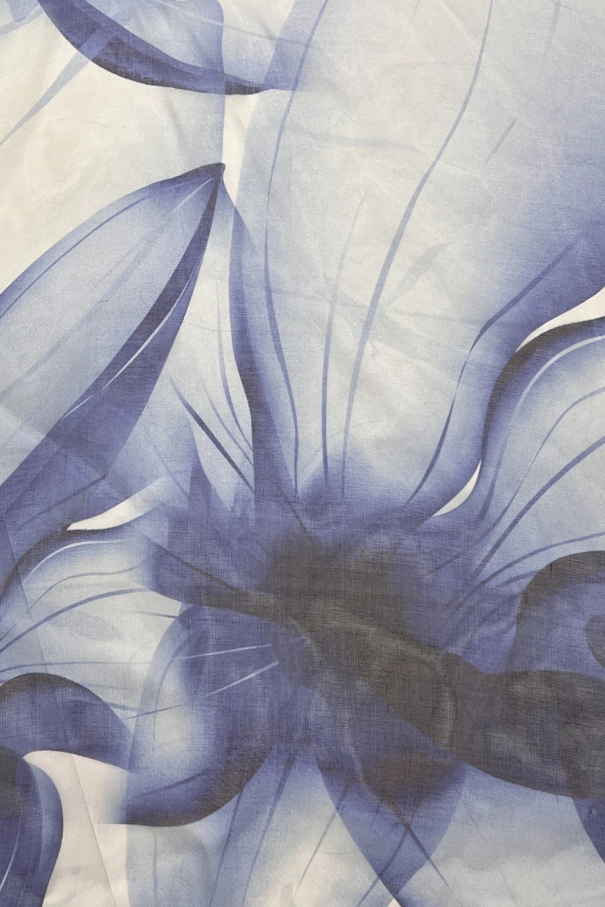 Aqua Anabel Saf İpek  Şifon Baskılı Oblong Şal 180x110