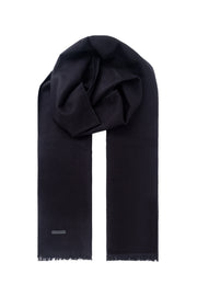 Siyah Lotus Saf İpek Atkı 30x177 cm