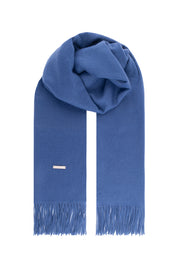 Mavi Rose Saf Kaşmir Şal 180x60 cm