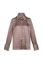 Kahverengi Limited Edition Saf İpek Gömlek