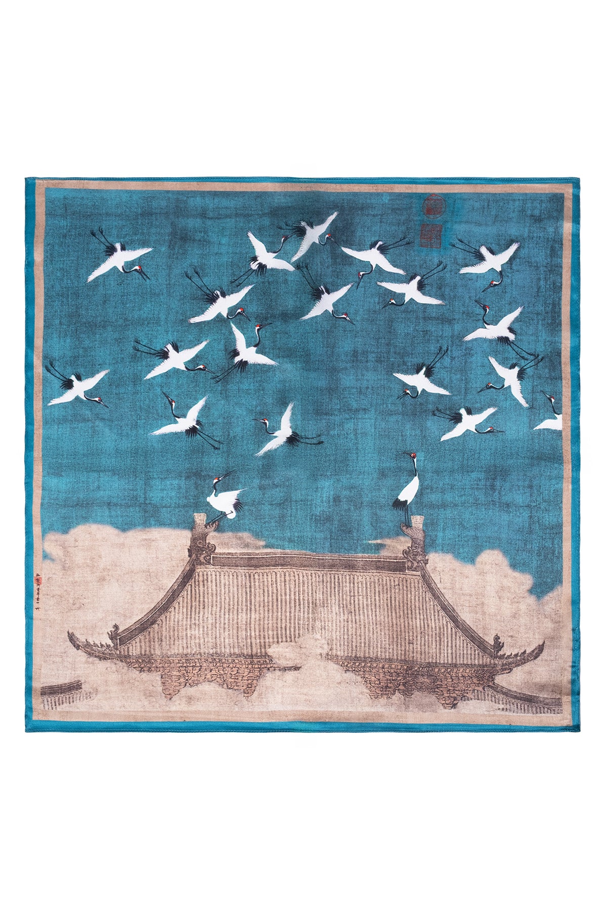 Tavuskuşu Laila Saf İpek Kare Eşarp 50x50 cm