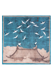 Tavuskuşu Laila Saf İpek Kare Eşarp 50x50 cm