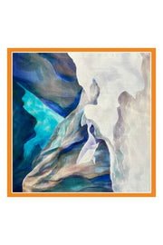 Ekru Laila Saf İpek Roma Küçük Eşarp 50x50 cm