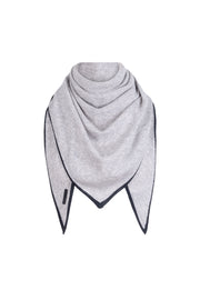 Gri Saf Kaşmir Üçgen Atkı 73x160x73 cm