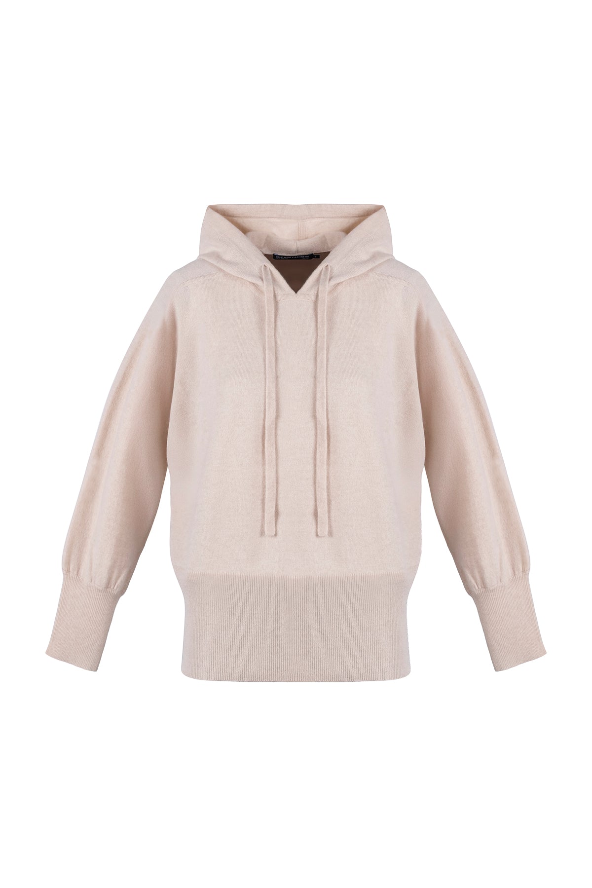 Kum Beji Agata Saf Kaşmir Kapüşonlu Kazak