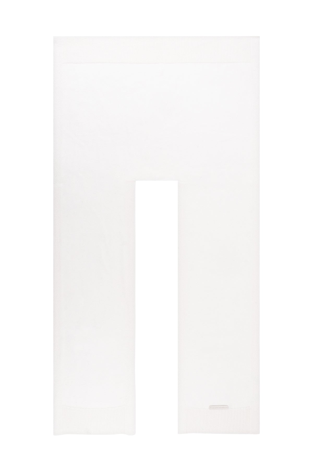 Beyaz Lilly Saf Kaşmir Kazak Atkı