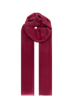 Bordo Larissa Saf Kaşmir Şal 100x230 cm