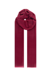 Bordo Larissa Saf Kaşmir Şal 100x230 cm