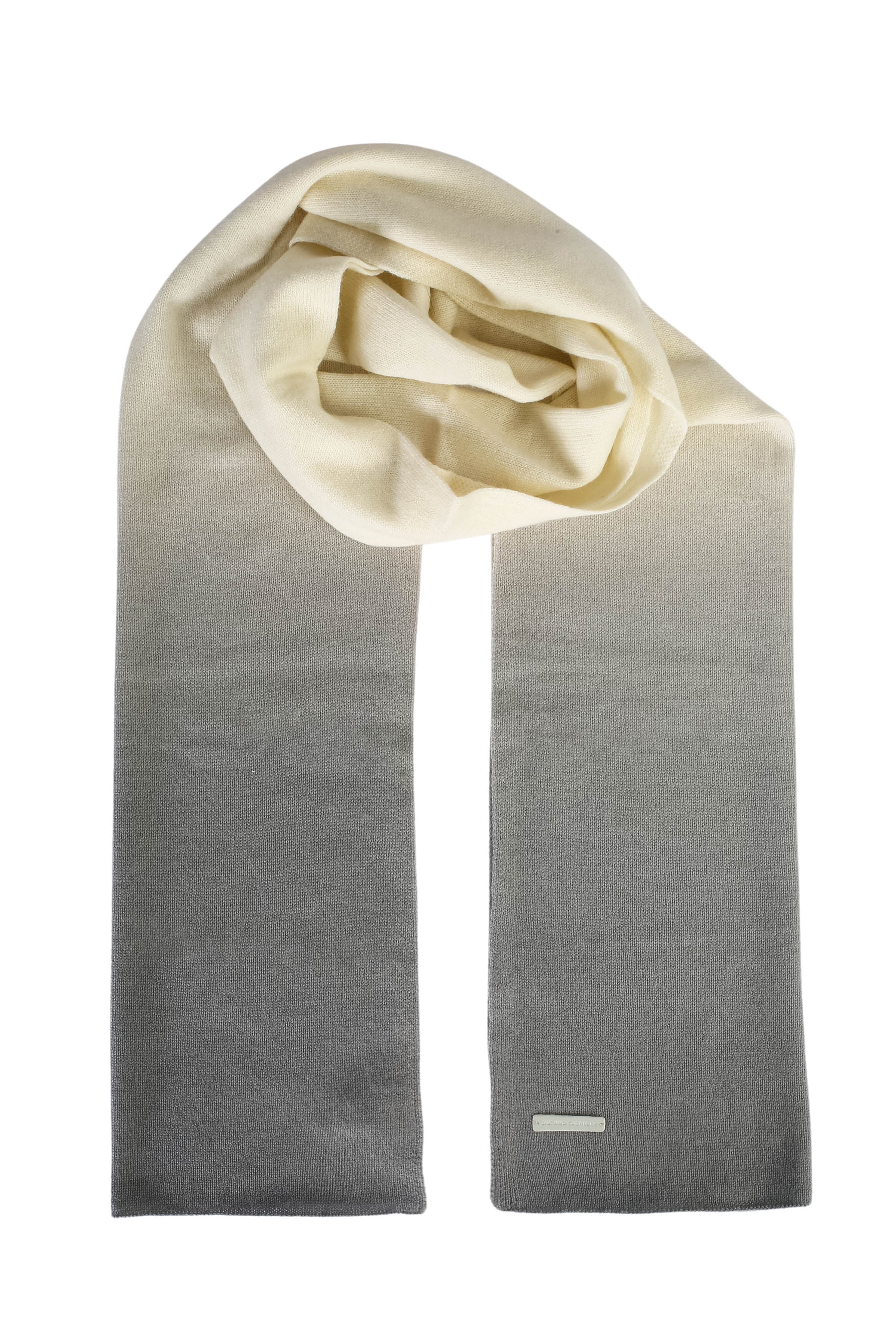 Açık Gri Kaşmir Tün Degrade Atkı 35 x 195 cm