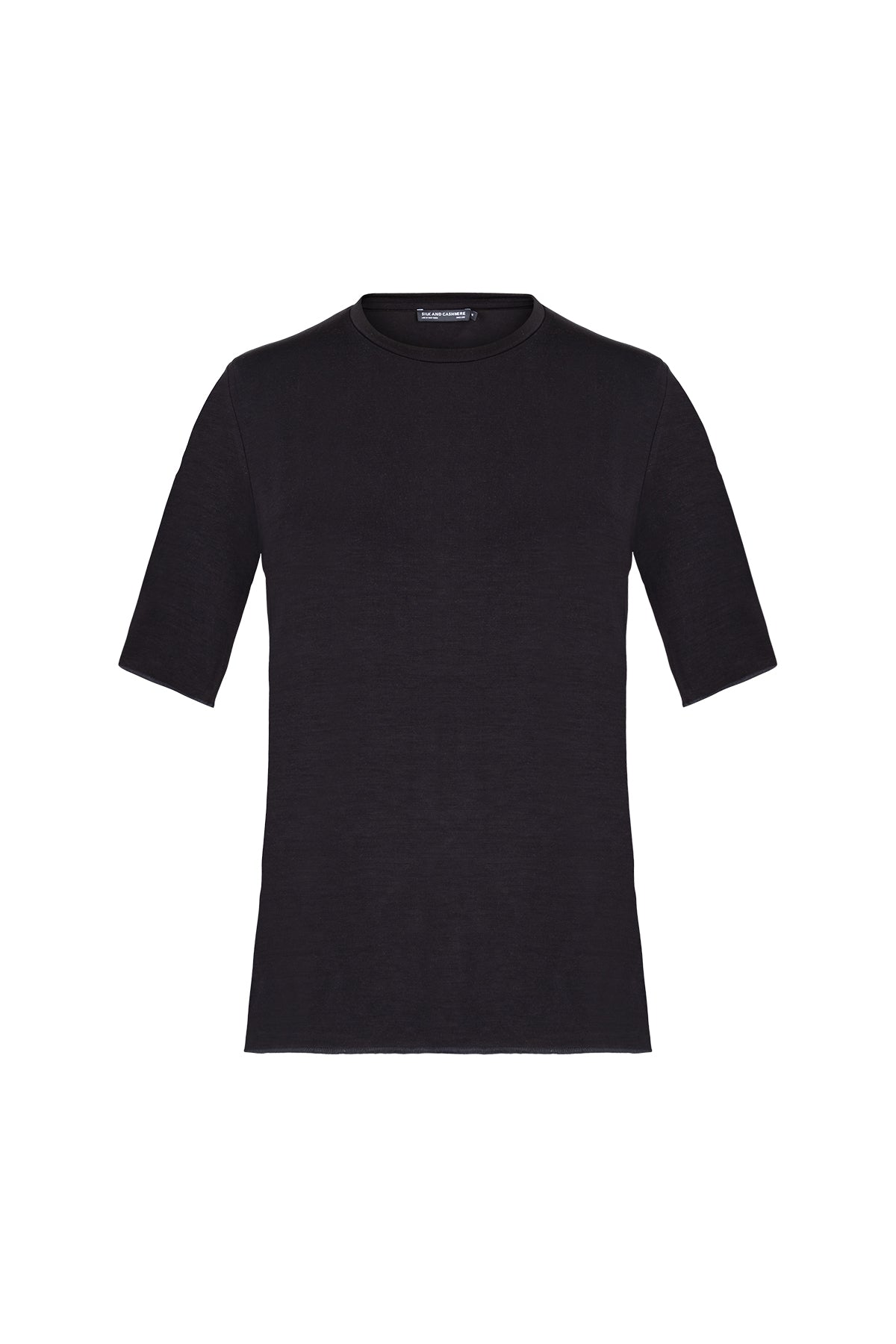 Siyah Ultralight Yuvarlak Yaka Kısa Kollu Üst