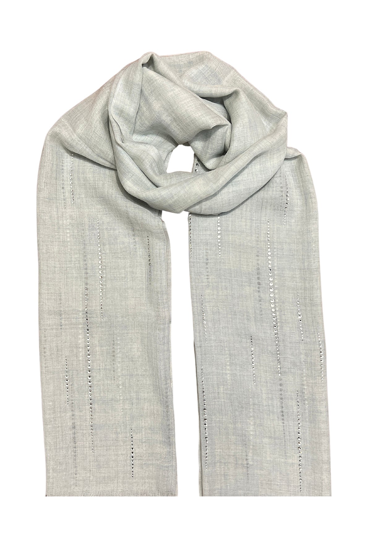 Bej Roma İpekli Taşlı Şal 50x170 cm