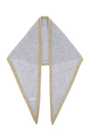 Gri Mini Saf Kaşmir Bandana 30x125 cm