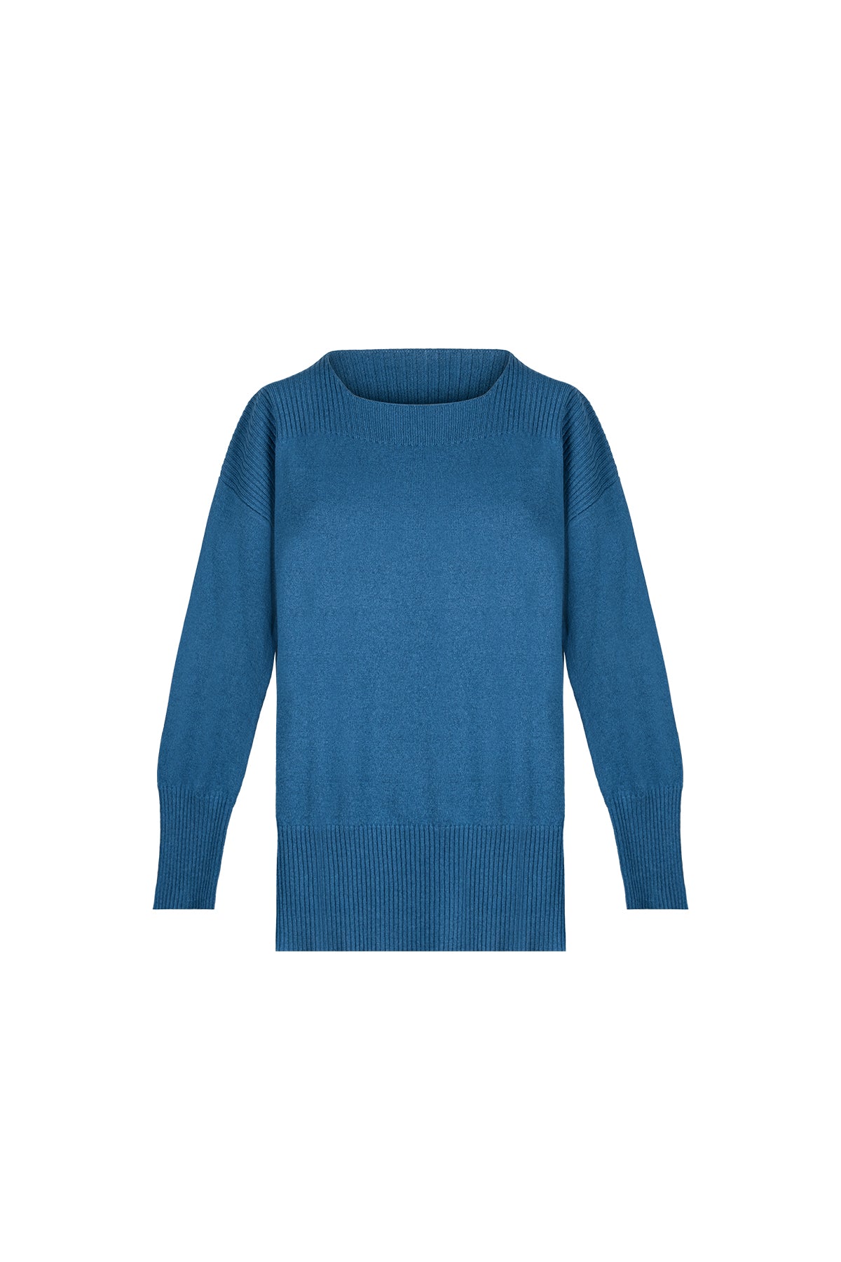 Tavuskuşu Isabella Saf Kaşmir Kayık Yaka Kazak