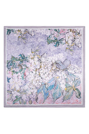 Mor Lara Saf İpek Baskılı Eşarp 90x90 cm