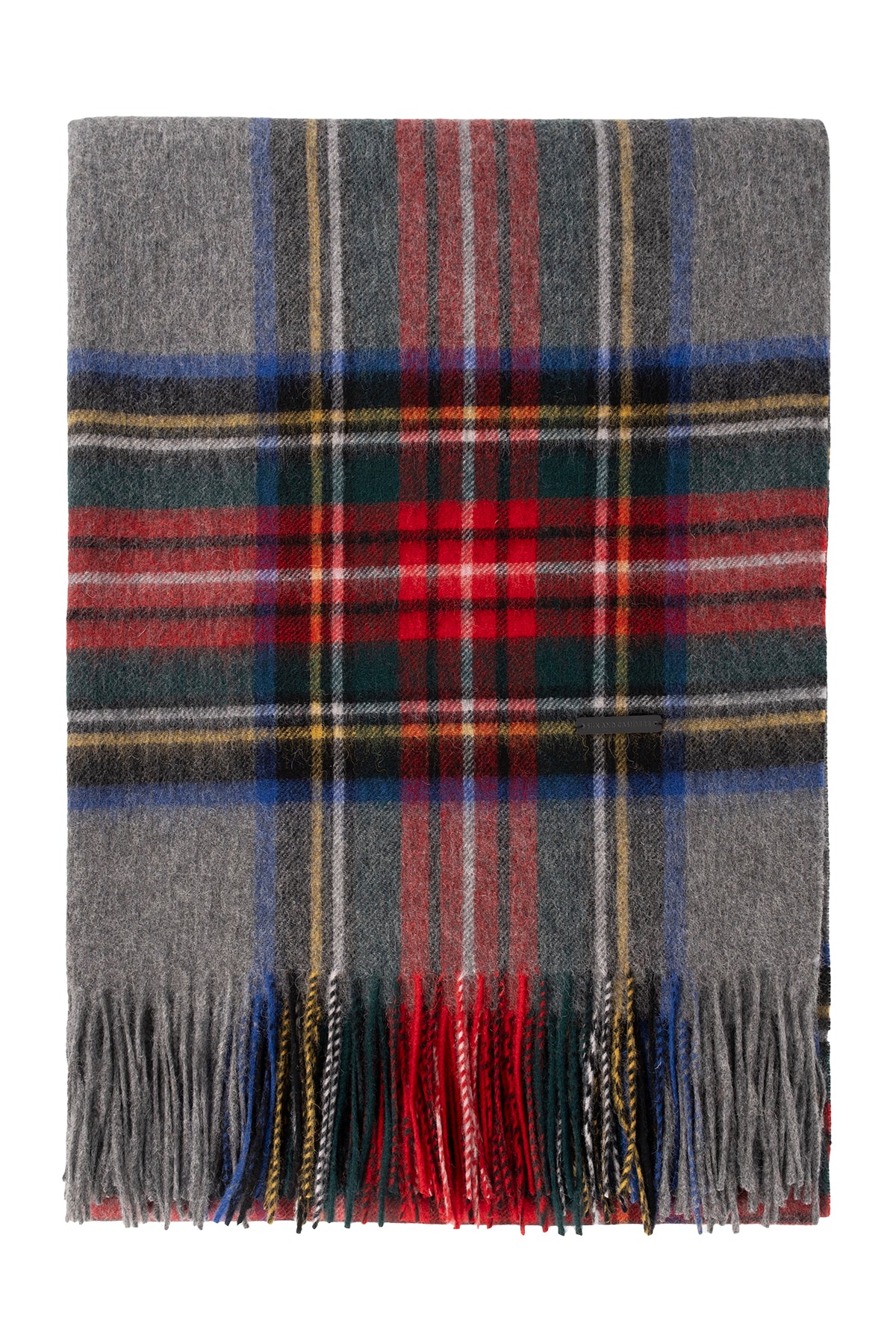 Gri Yün Kareli Battaniye 190x140 cm