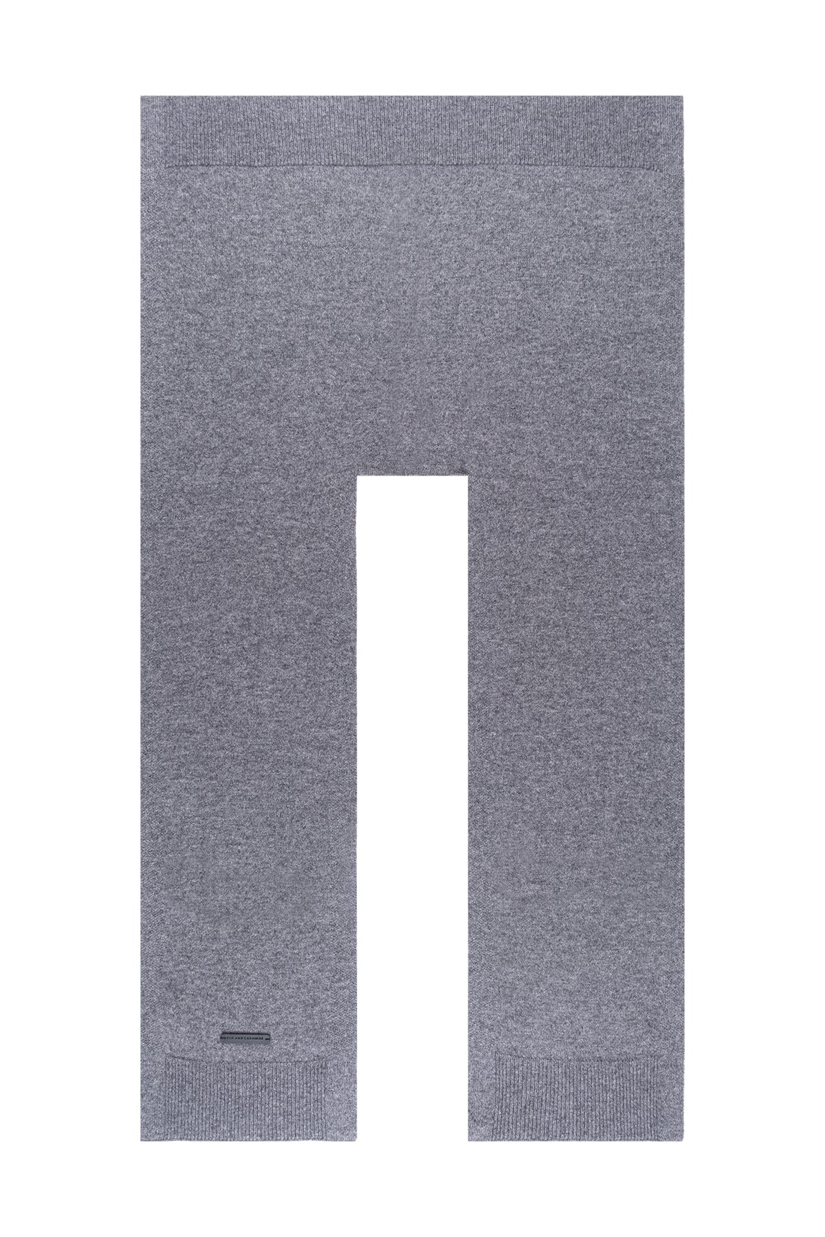 Gri Lilly Saf Kaşmir Kazak Atkı