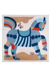 Koyu Bej Lena Saf İpek Eşarp 70x70 cm