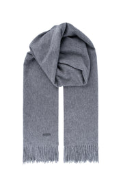 Koyu Gri Rose Saf Kaşmir Şal 74cm*194cm+10cm*2cm