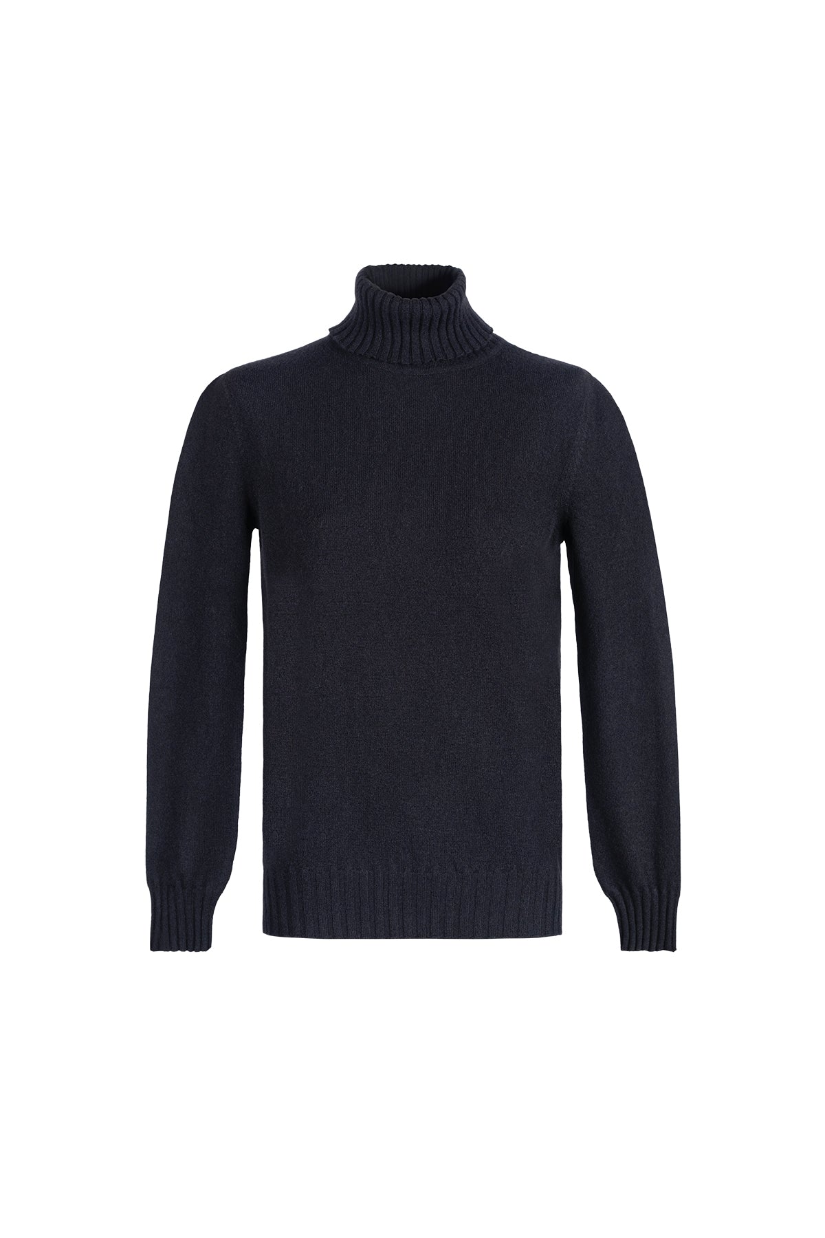 Siyah Lilly Saf Kaşmir Balıkçı Yaka Kazak