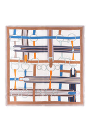 Kahverengi Laila Saf İpek Kare Eşarp 50x50 cm