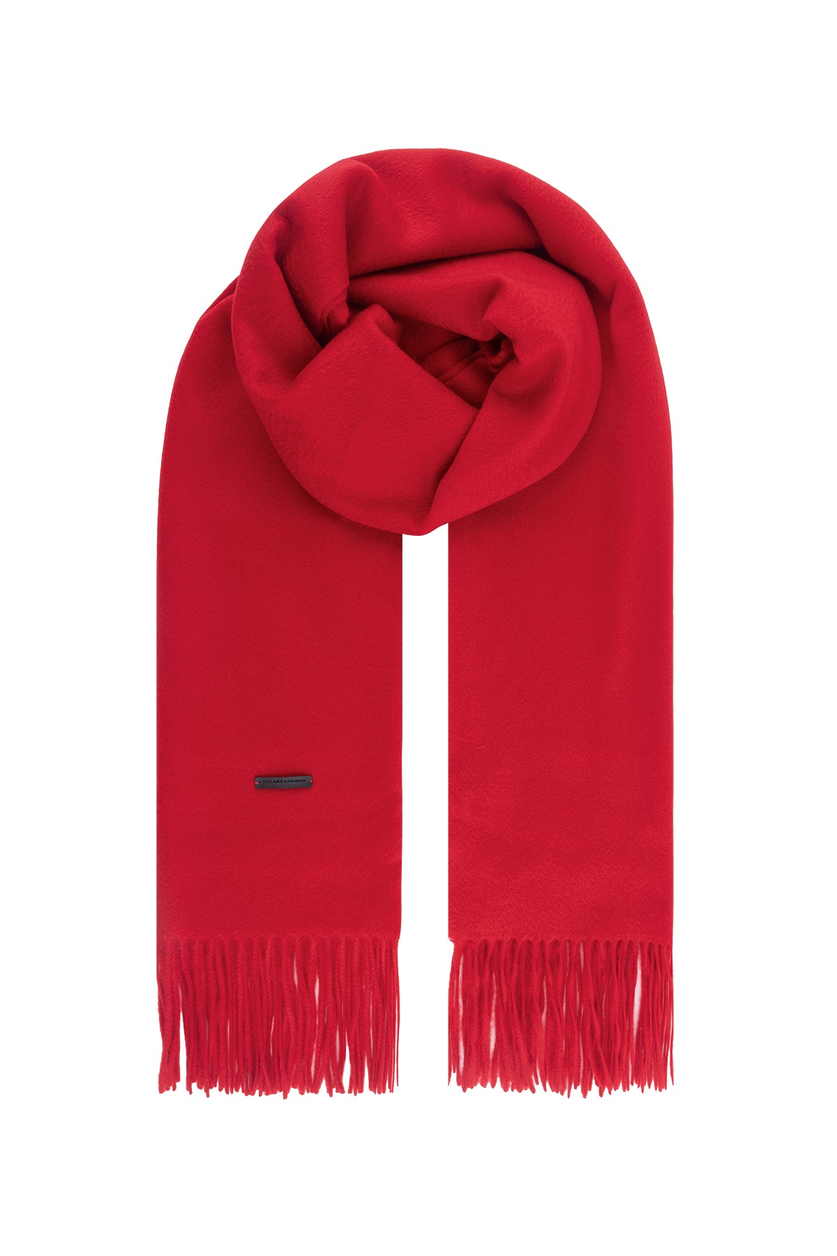 Kırmızı Rose Saf Kaşmir Şal 180x60 cm