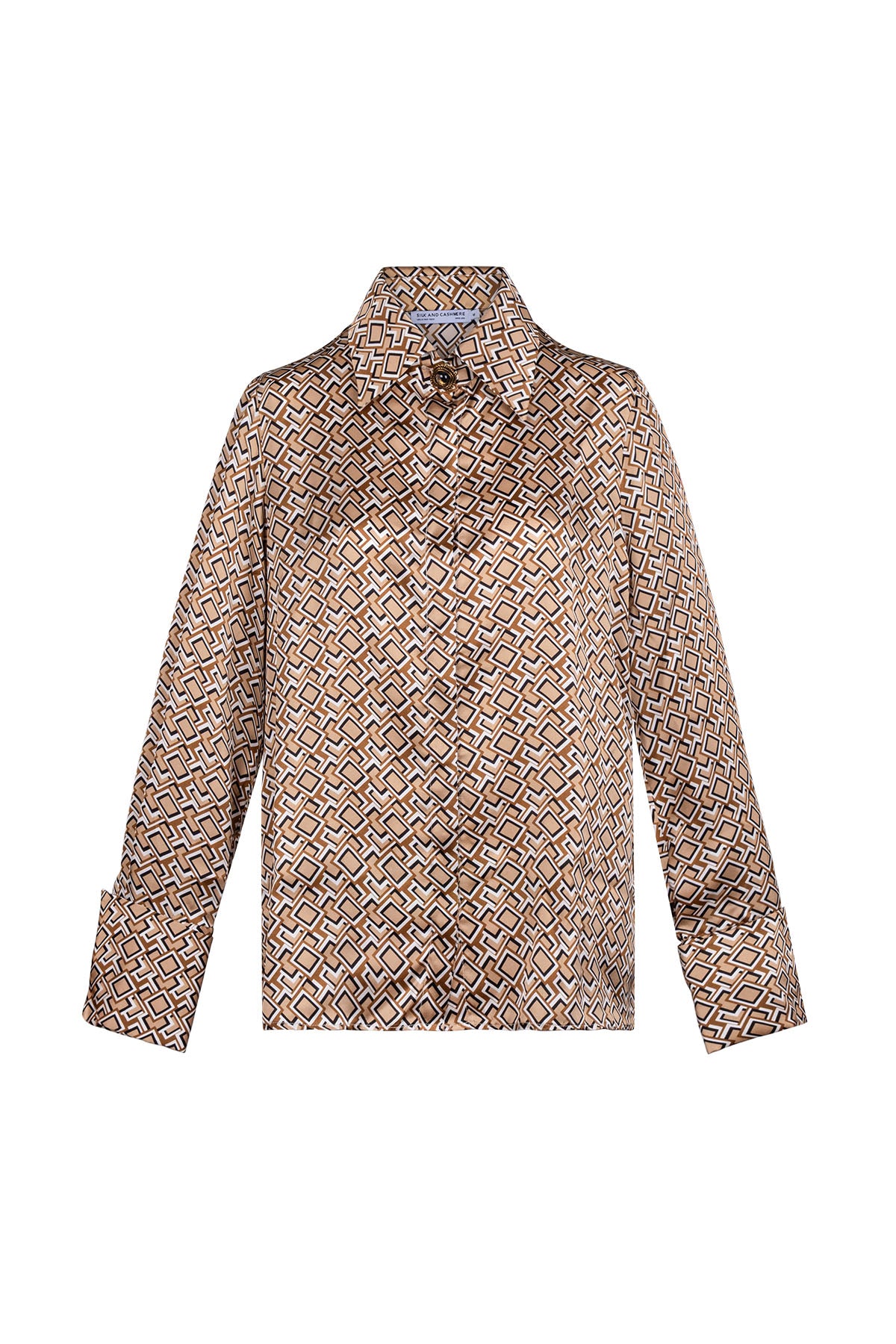 Bej Limited Edition Saf İpek Gömlek