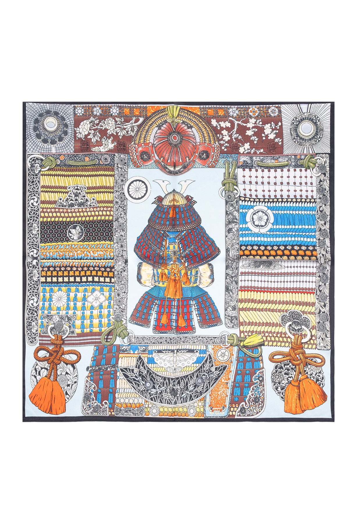 Mavi Lena Saf İpek Eşarp 70x70 cm