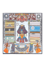 Mavi Lena Saf İpek Eşarp 70x70 cm