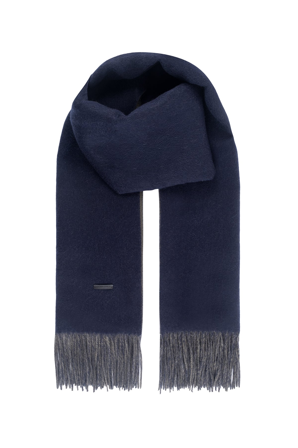 Lacivert Yeşil Rose Saf Kaşmir Çift Taraflı Şal 70x190 cm