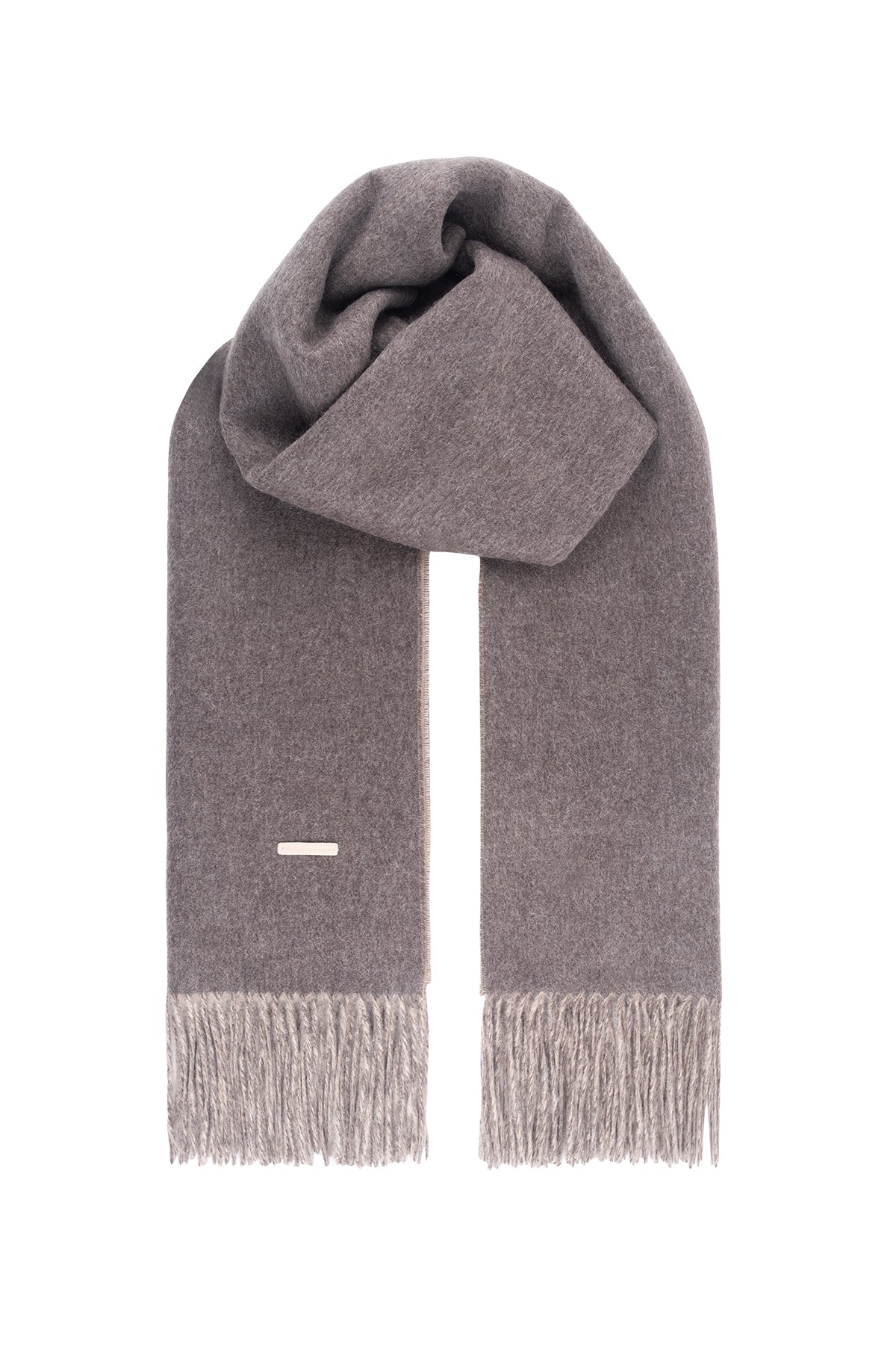 Vizon Bej Rose Saf Kaşmir Çift Taraflı Şal 70x190 cm