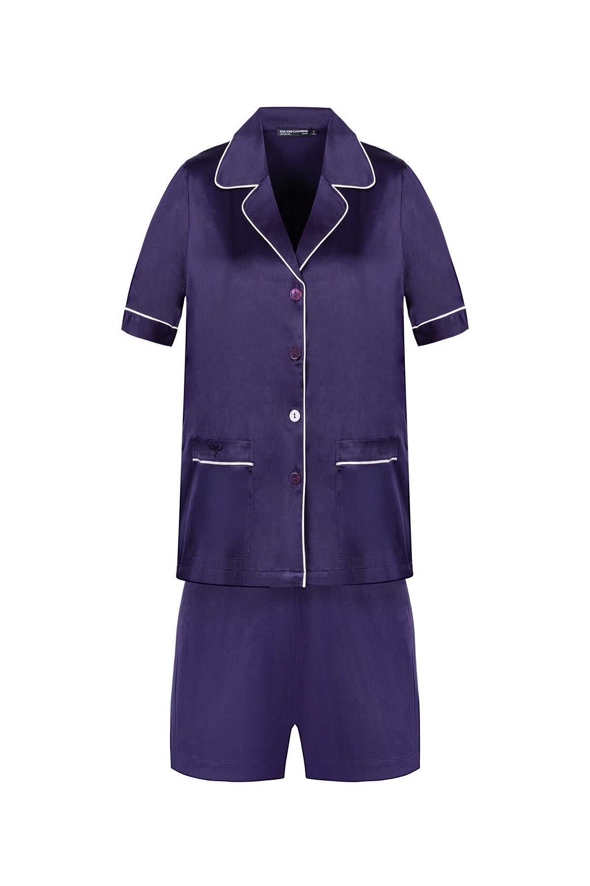 Lacivert Cindy İpek Pijama Seti