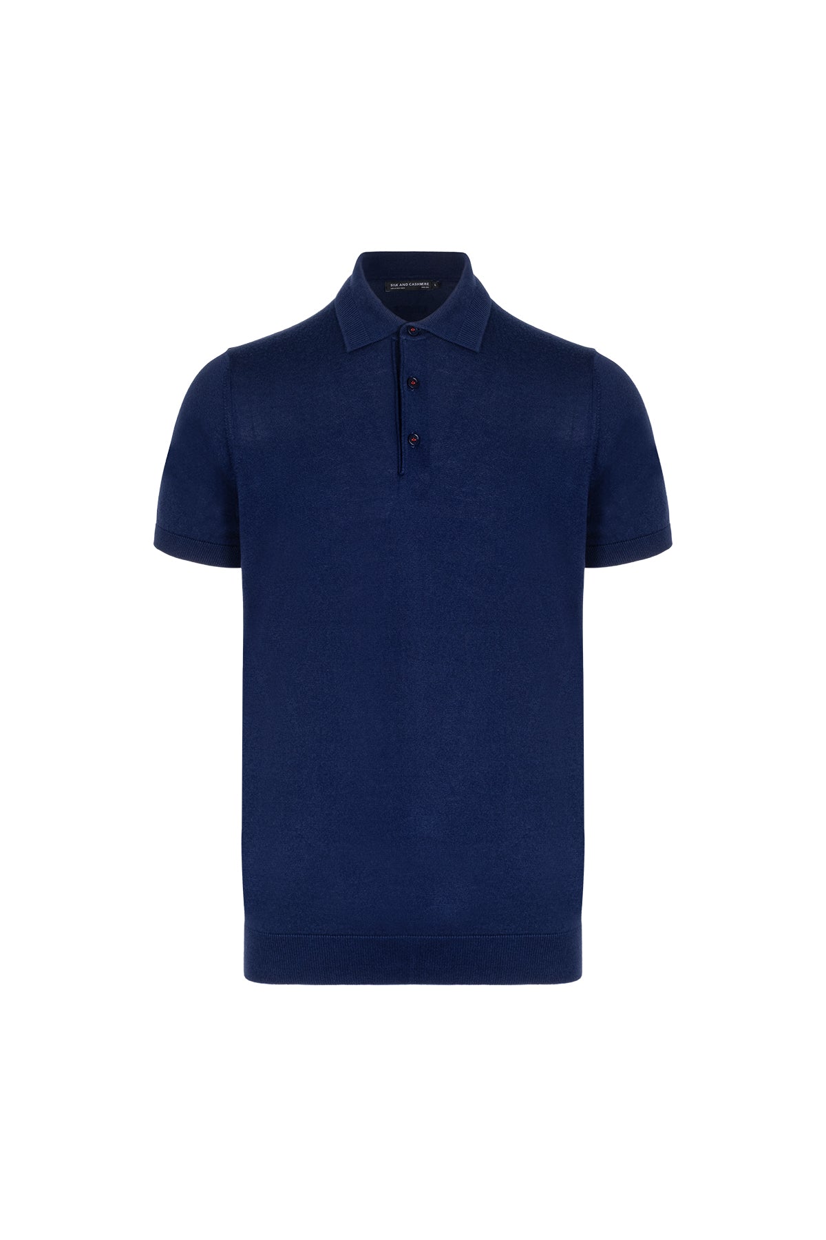 Gece Mavisi Paul İpek Kaşmir Kısa Kollu Polo