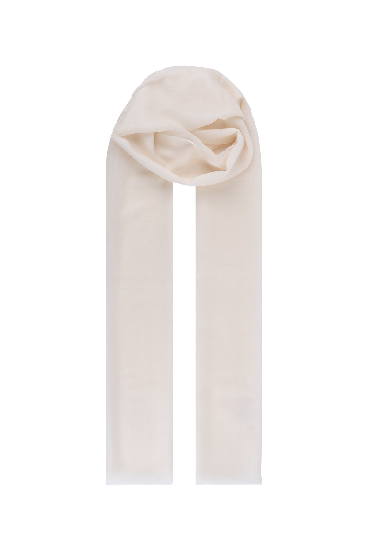 Beyaz Larissa Saf Kaşmir Şal 100x230 cm