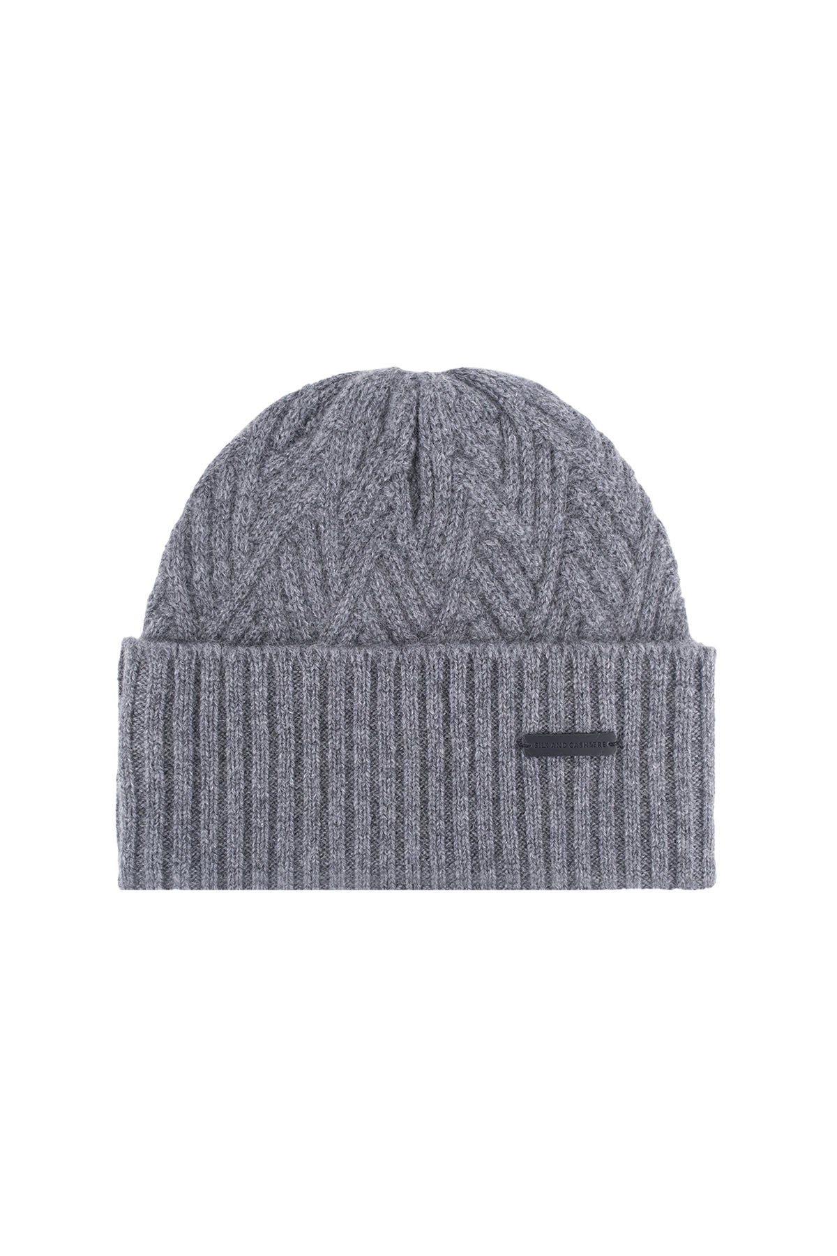 Gri Maggie Saf Kaşmir Bere