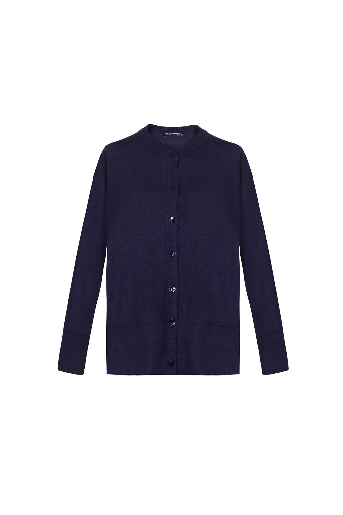 Lacivert Mila Yuvarlak Yaka Triko Hırka