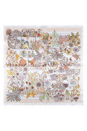 Açık Bej Laila Saf İpek Kare Eşarp 50x50 cm