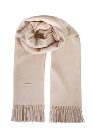 Açık Bej Saf Kaşmir Rose Kalın Şal 180x60 cm