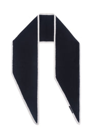 Siyah Rose Saf Kaşmir Mini Atkı 88x26 cm