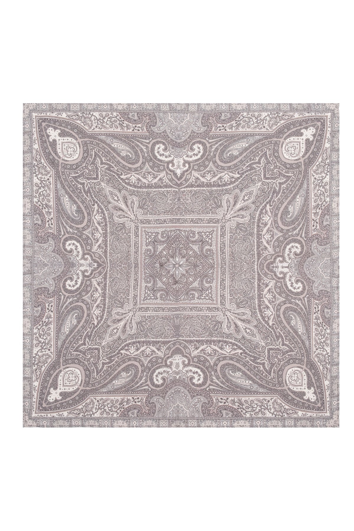 Gri Lena Saf İpek Eşarp 70x70 cm