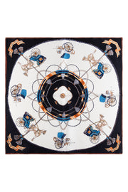 Beyaz Laila Saf İpek Kare Eşarp 50x50 cm