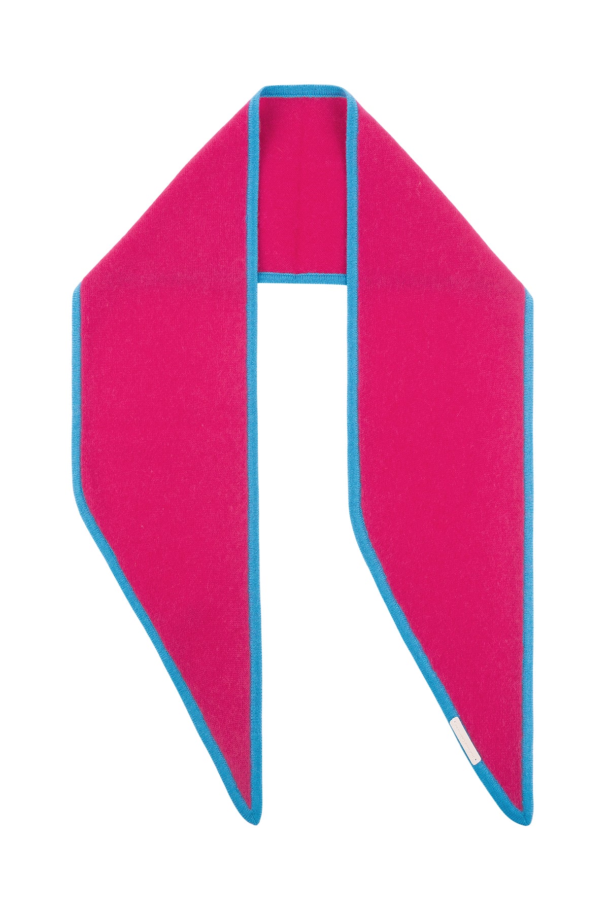 Pembe Rose Saf Kaşmir Mini Atkı 88x26 cm