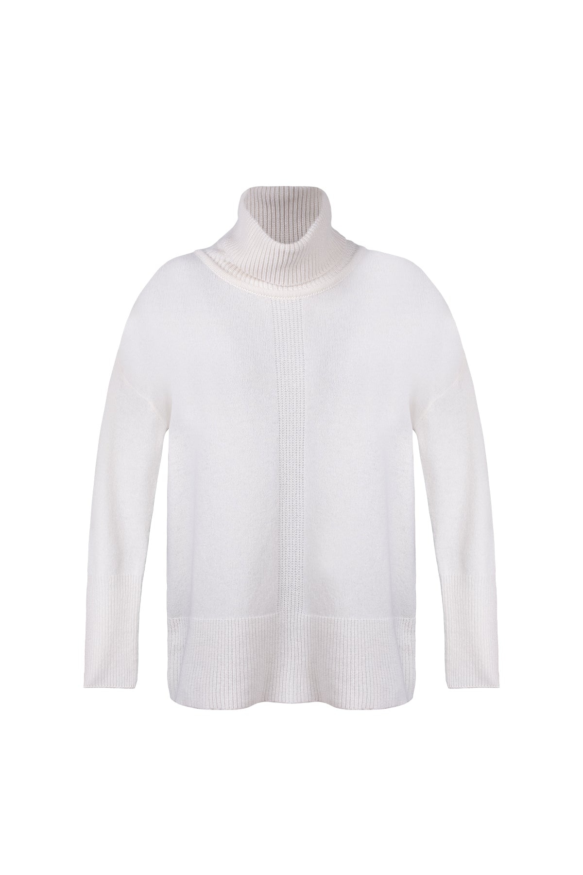 Ekru Isabella Saf Kaşmir Balıkçı Yaka T Kol Kazak