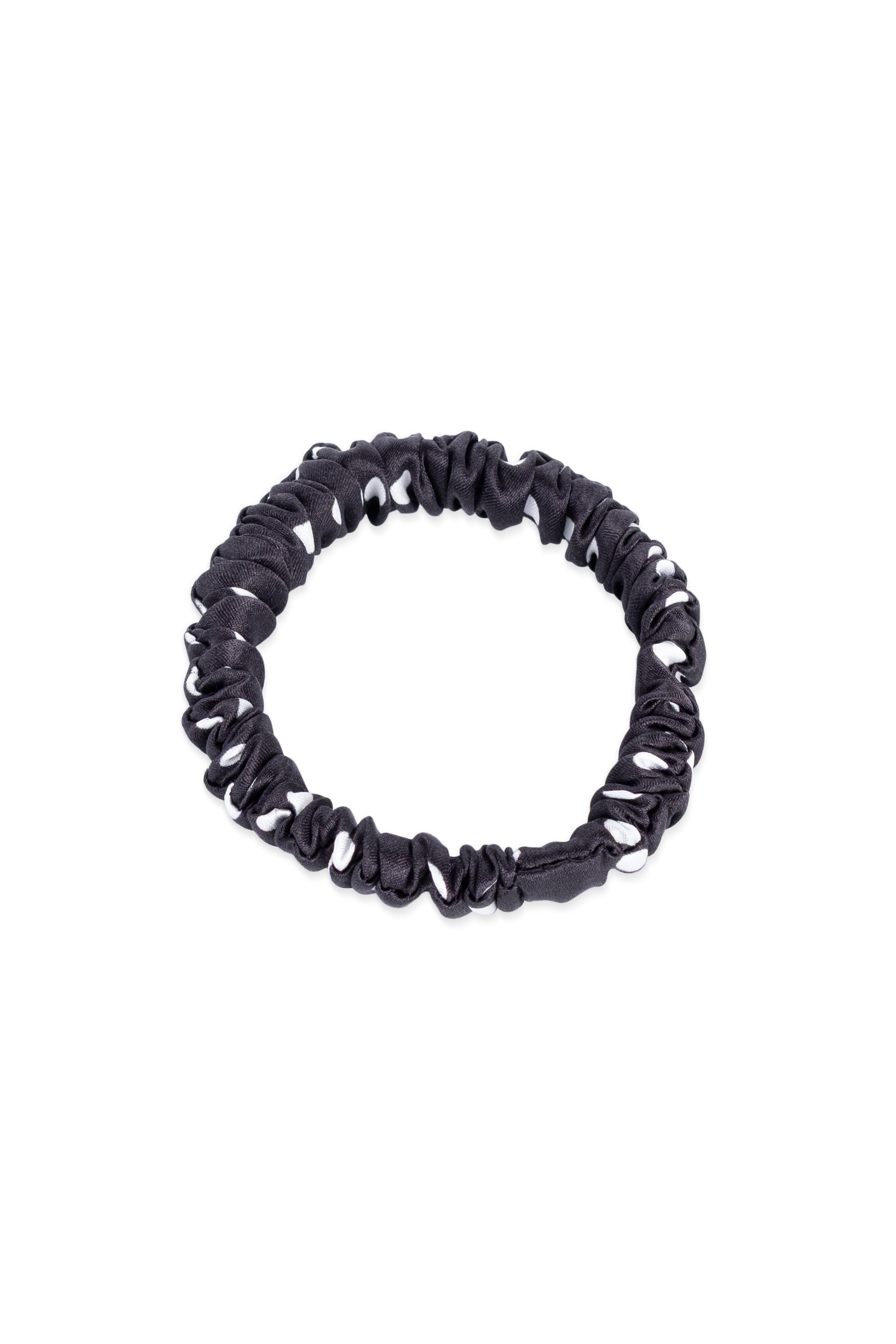 Siyah Anabel Saf İpek Kurdeleli Toka